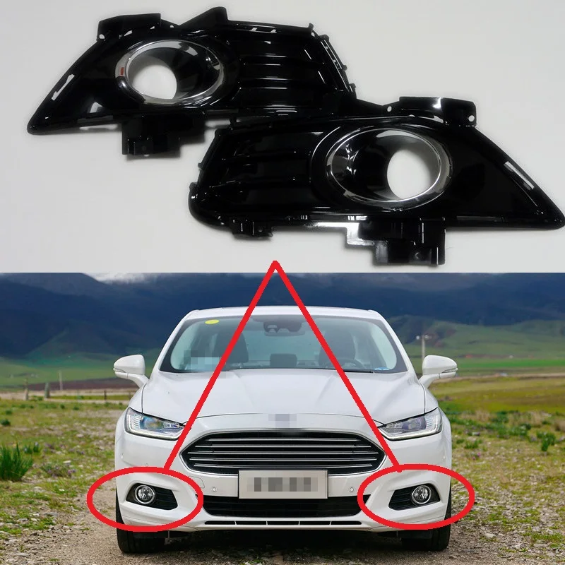 2 Pcs/Pair RH and LH front fog lamp light bezel trim covers for Ford Mondeo Fusion 2013-2015