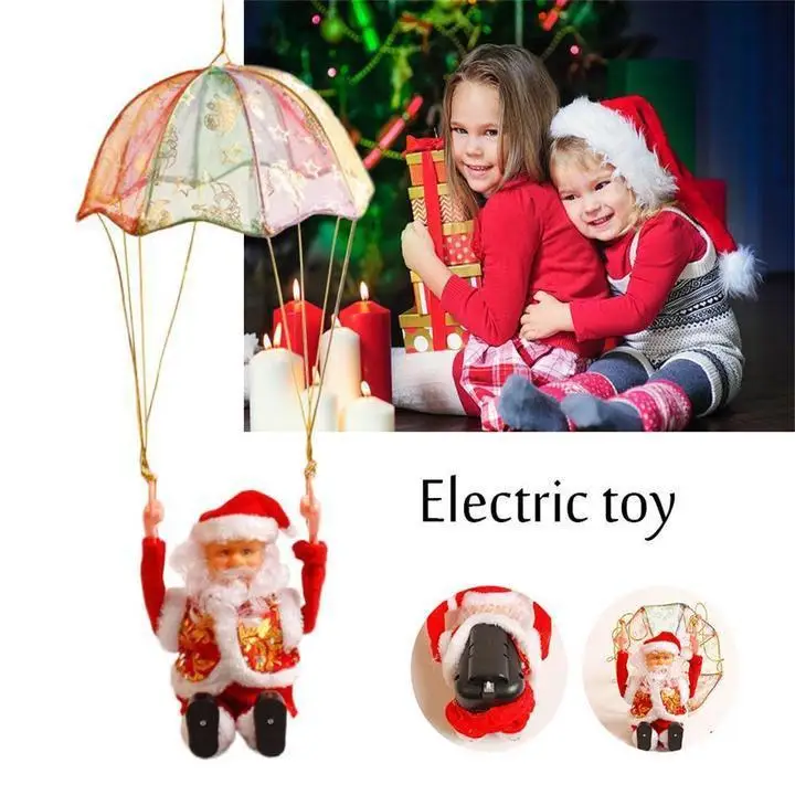 Parachute Climbing Rope Ladder Santa Claus Christmas Decorations Outdoor Parachute Santa Claus Doll Pendant New Year Decor Ornam