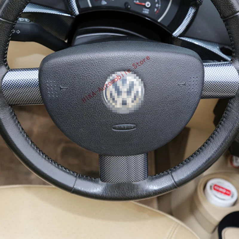 Für volkswagen VW käfer 2003-2010 schwarz carbon fiber Innen lenkrad molding trim abdeckung 2004 2005 2006 2007 2008 2009 – Detail 6