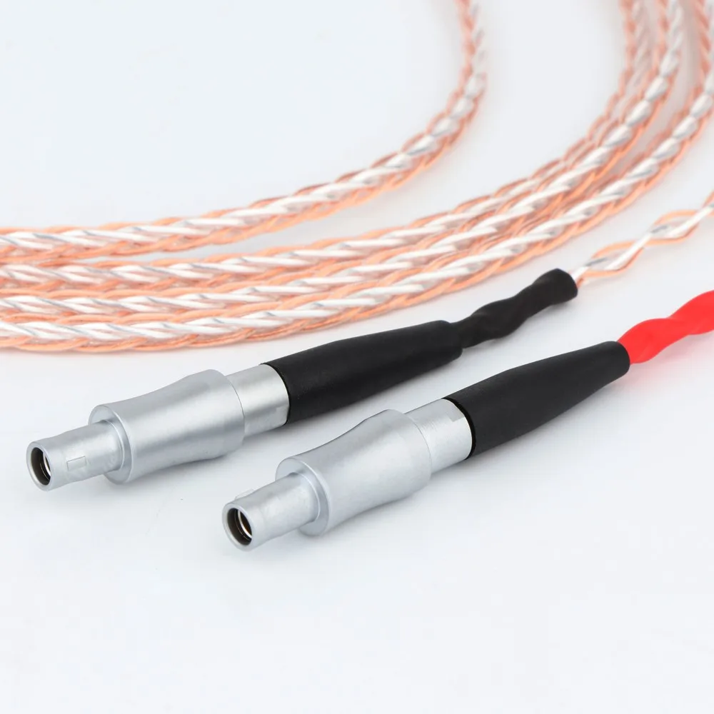 Preffair 6.35mm wtyczka z włókna węglowego 8 rdzeniowy posrebrzany kabel do słuchawek OCC dla HD800 HD800s HD820s HD820 Dharma D1000