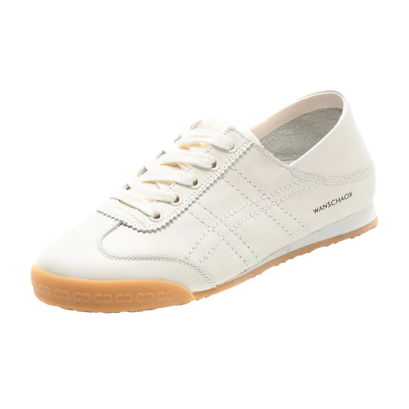 Brand 2021 New Korean Women's Shoes Soft Sole Comfortable Shallow Mouth Flats Shoes Two Wear Soft Leather Shoes Women Sneakers