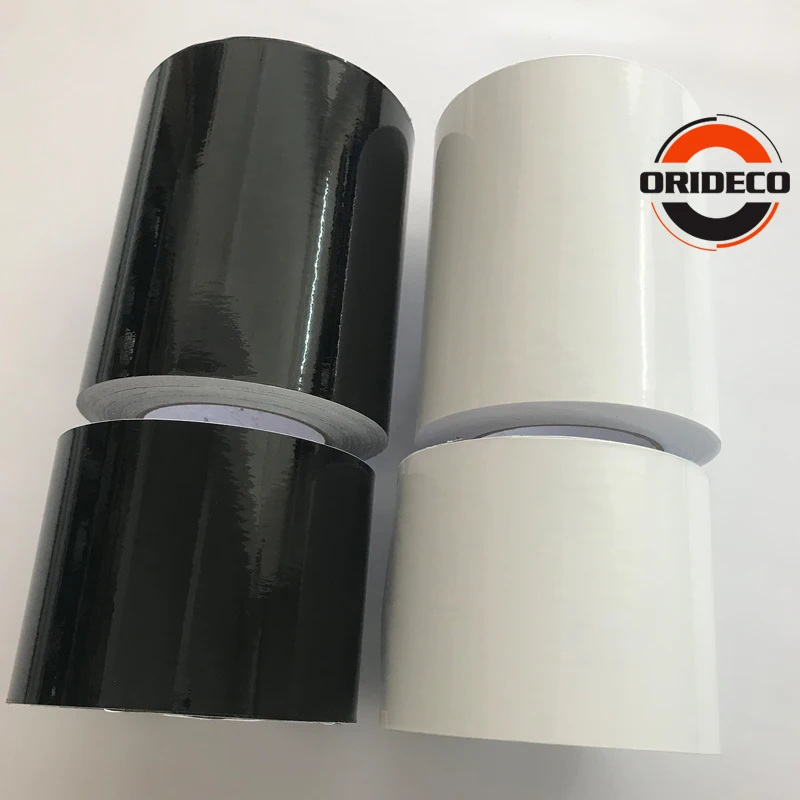 10/15 cm Breite, glänzend, schwarz/weiß, mattschwarz, Air-Release-Vinyl-Wickelrolle, glänzende Karosserieaufkleber-Verpackungsfolie