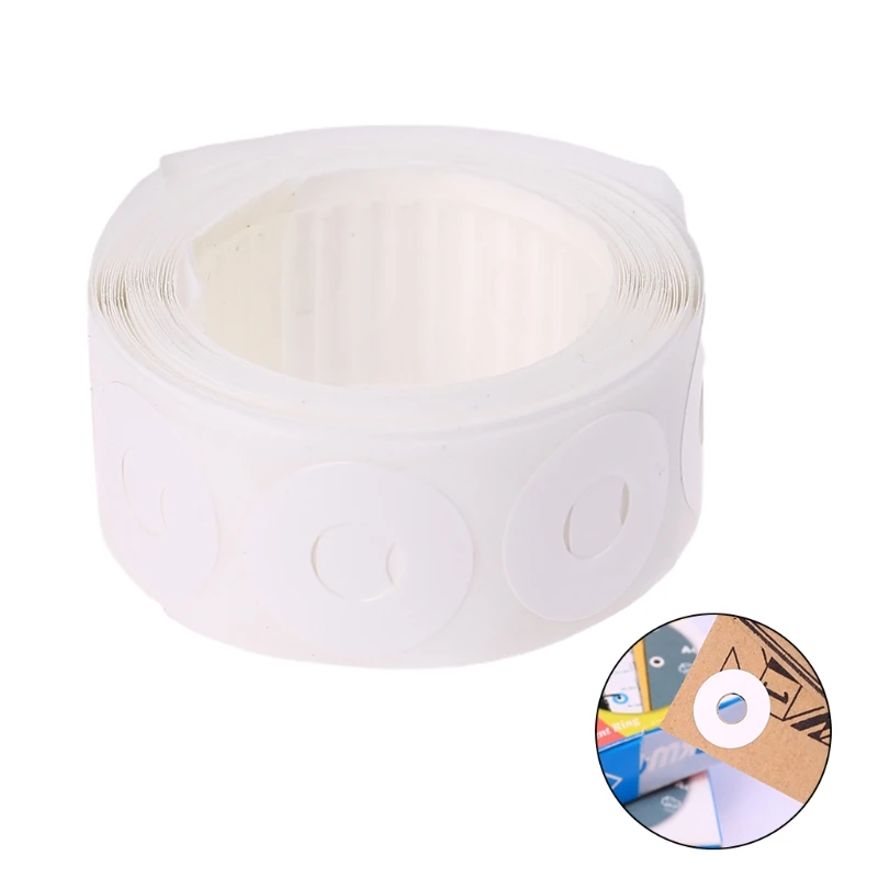 250 Pcs/Box Labels Self-Adhesive Hole Punch Protector Loose-Leaf Paper Hole Reinforcement Labels Round Stickers