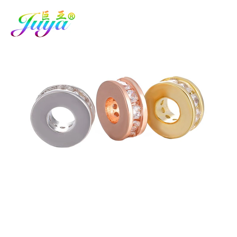 Juya DIY 7 8 9 10 mm Metal Spacer Beads Supplies Decorative Separator Divider Beads For Handmade Beadwork Beads Jewelry Making image 2