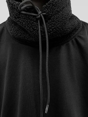 

New Men's loose straight shoulder, fall and winter fashion, new Turtleneck Hoodie