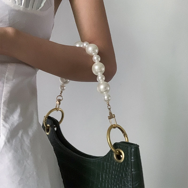 Fashion Imitation Pearl Bag Decoration Luggage Accessories Chain Women Handbag Shoulder Bag Strap Chain Decorative Pearl Chain