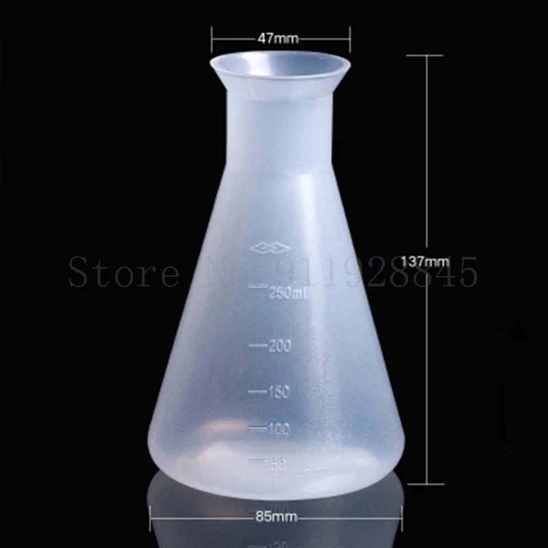 Botella de plástico para laboratorio, recipiente cónico de 50ml a 2000ml