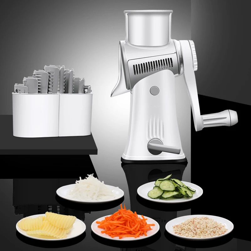 

Vegetable Slicer Manual Kitchen Accessories Grater Vegetable Chopper 5 in 1 Cutter Potato Spiralizer Home Gadget Tool 5 Blades