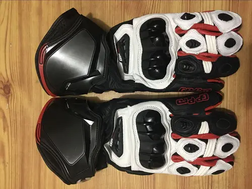 Alpine-guantes de cuero para motocicleta para hombre, manoplas de dedo completo para carreras de ciclismo profesional, Motocross