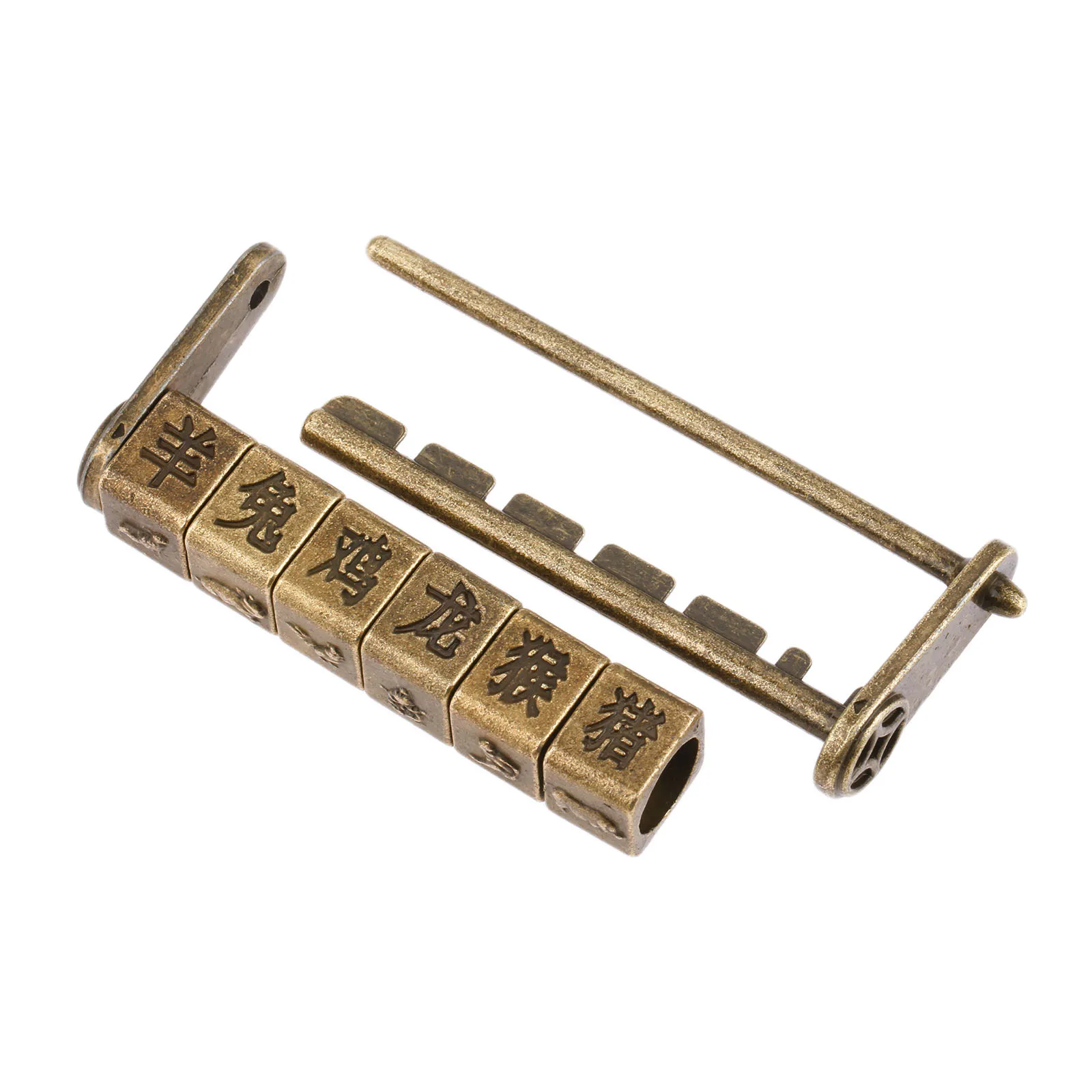 

1pc Password Padlock 89*37*17mm Lock Bronze Keyed Padlock Retro Combination Password Lock Jewelry Box Padlock