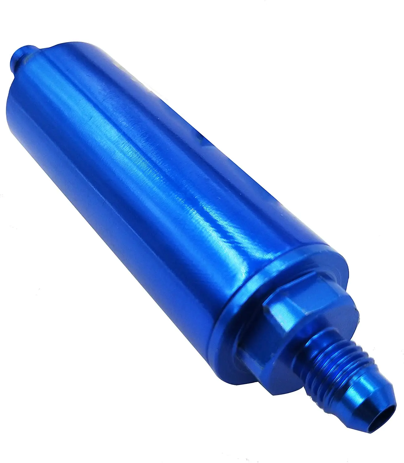 Nitrous and Fuel Filters Anodized Billet Aluminum 15552N-O-S Nit140 Micron (-4AN) Blue