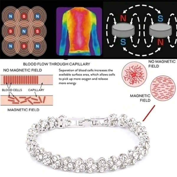 Slim Patch Magnetic Slimming Women\'s Crystal Diamond BraceletSlimming Patch Lose Weight Health Jewelry Magnets Of Lazy Paste