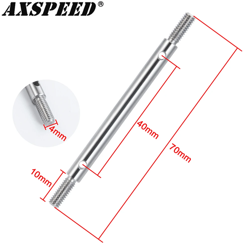 AXSPEED Stainless Steel Link Rod TRX4 Refit Accessories 70mm Length for 1/10 TRX-4 RC Crawler Car Upgrade Parts