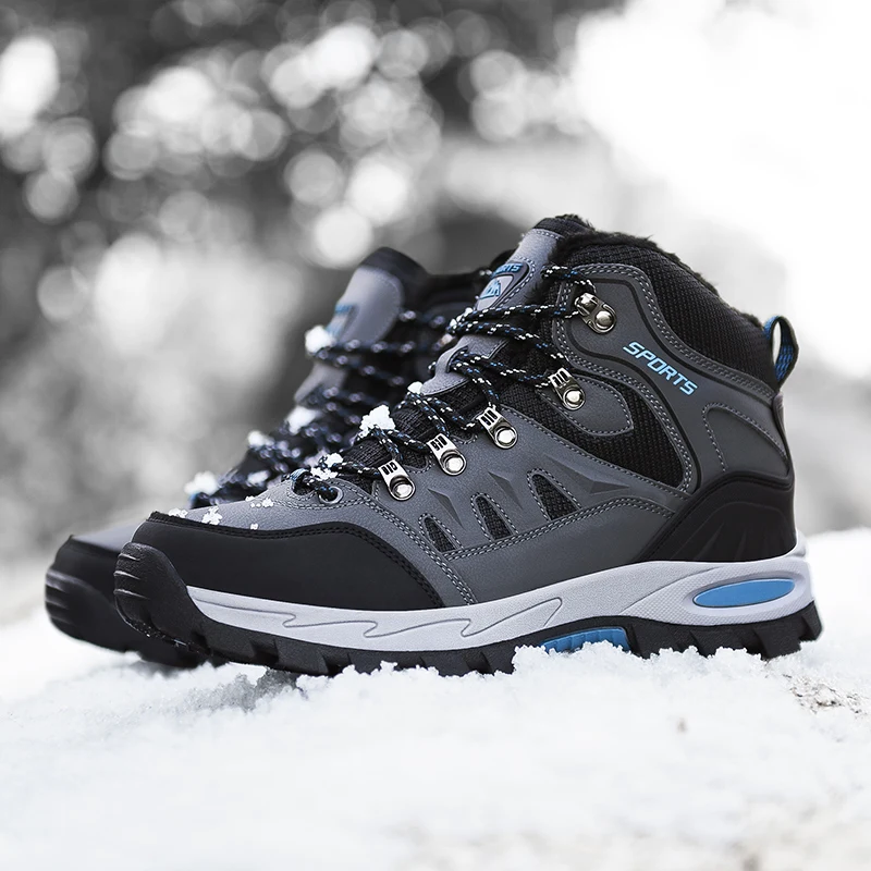 

Мужские зимние ботинки; Водонепроницаемые кожаные кроссовки; Очень теплые мужские ботинки; Уличная пара теплых ботинок; Рабочая обувь; Большие размеры 36-46