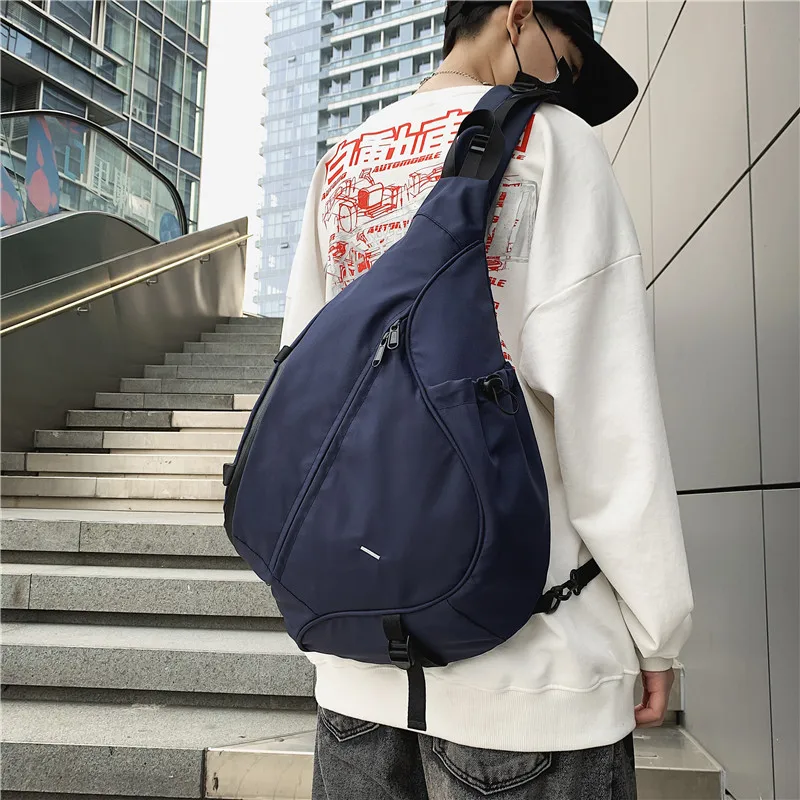 Messenger Bag Retro College Style Multifunctional Couple Shoulder Bag Chest Bag Sports Couple Pack Nylon Fabric Crossbody Bag