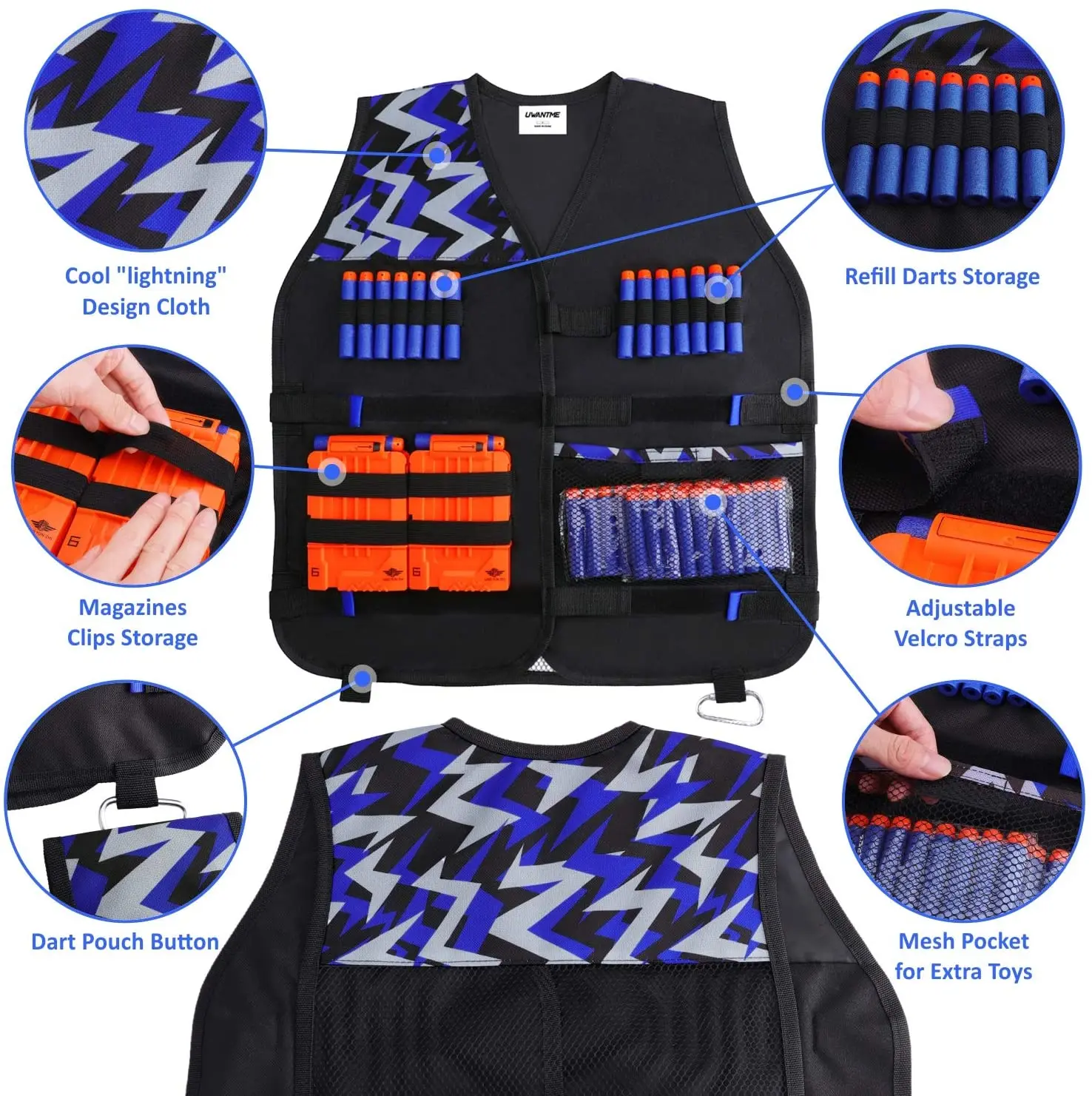 NERF Nitro Chaleco Táctico Niño – Kit Juego Aire Libre - imagen 2