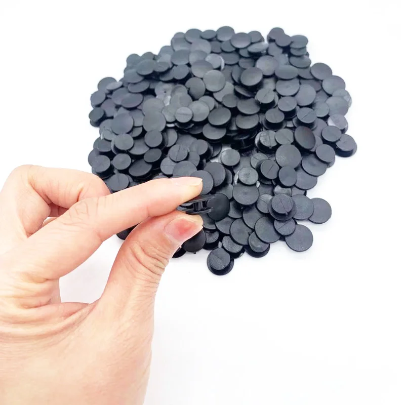 

100-500PCS Wholeslae Plastic Buttons Black Ornaments For DIY Shoes Charms Kids Croc Accessories Lightweight Buckles