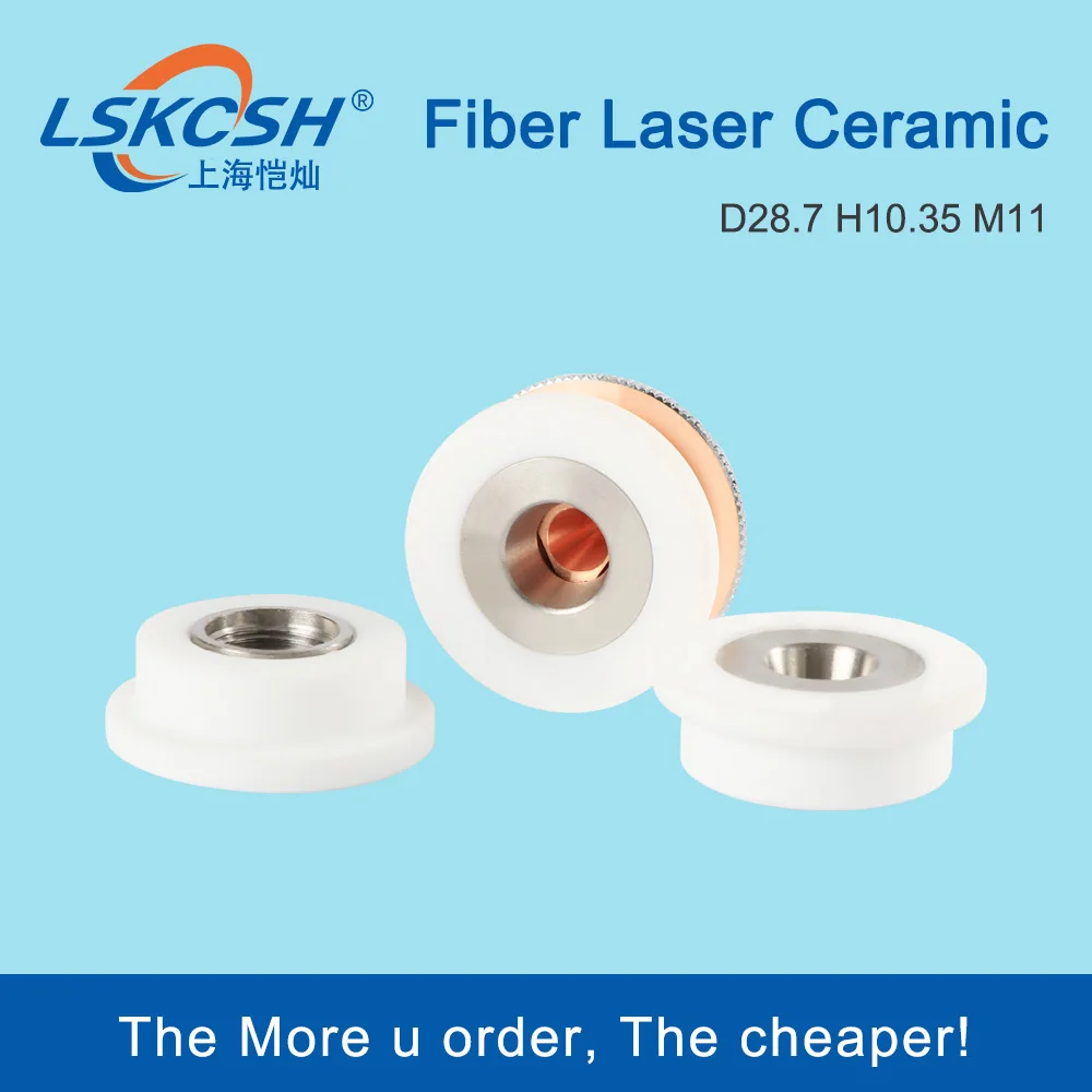 LSKCSH 10pcs/Lot Fiber Laser Ceramic Nozzle Holder for  Laser Cutting Head D28.7  Wholesale OEM Support agents need