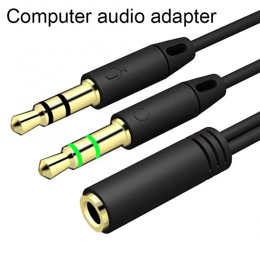 Headphone Splitter Earphone Adapter Audio 3.5mm Female to 2 Male Jack Aux Cable Earphone Accessories