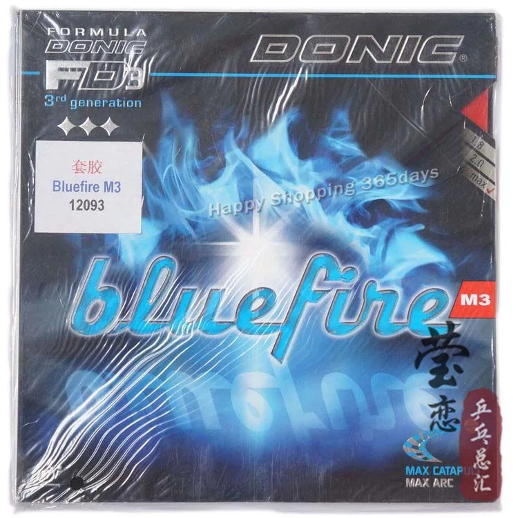 

Donic Original Blue fire M3 Bluefire Pips-in BLUE SPONGE Накладка для настольного тенниса сильное вращение прыщей в резине для пинг-понга