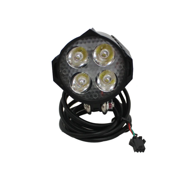 Electric LED Headlight, Front and Rear Warning Lights, Night Spotlight, Headlamp for Cycling EBike, 36 V, 48V, 60V, Latest