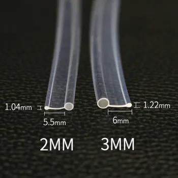 1mX Transparent Skirt Side Glow 2mm 3mm Diameter Solid Core PMMA Fiber Optic Cable For Car Decorative Lighting