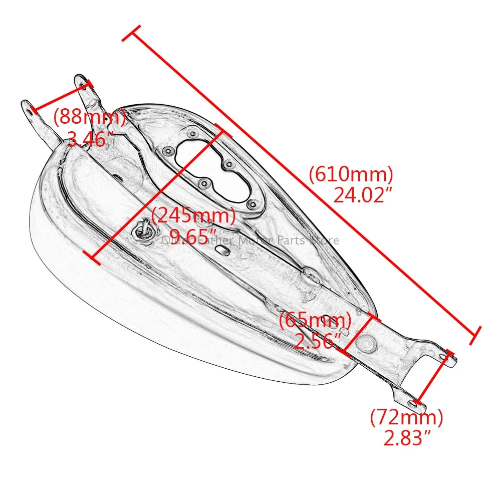 Motorcycle Fuel Tank Custom 3.3 GAL EFI Oil Gas Tank For Harley Davidson Sportster XL883 XL1200 Forty-eight 2004-Up