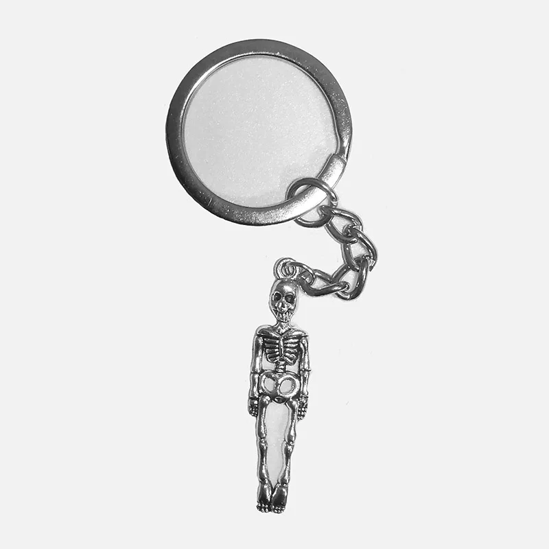 1 PC Creative Skull Alloy Keychain Key Ring Car Jewelry Accessory Charm Pendant Interesting Gift