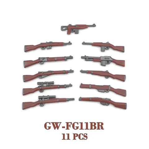 Andra världskrigets vapen Kar98K PPSh41 M1 gevär DIY vapen militär soldat figur Playmobil modell byggsten tegel barn barn present leksaker 10 best sales kar98k Lego-leksak - №2