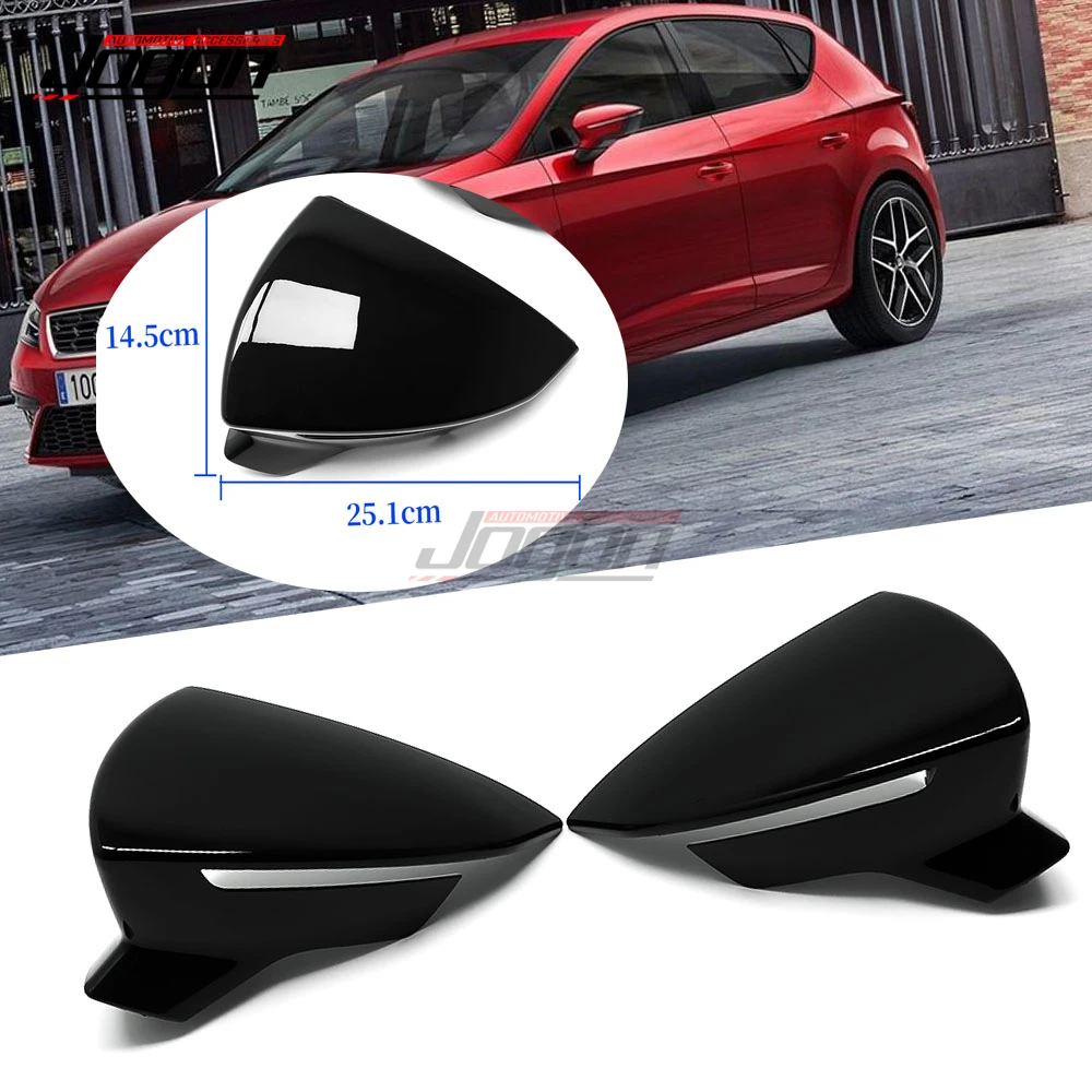 

Black Mirror Cap For Seat Leon 5F MK3 ST Cupra 2013-2020 Ibiza MK5 Arona 2017-2018 Car Side Rearview Mirror Cover Accessories