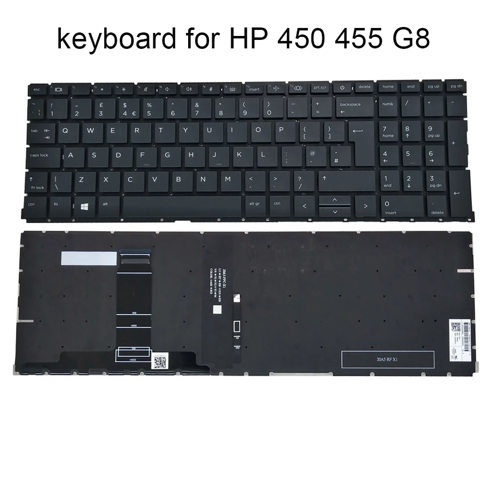 

UK ноутбук клавиатура с подсветкой для HP ProBook 450 G8 455R G8 Жан 66 PRO 15 G4 X8QC замена клавиатуры с героями британских Тетрадь ПК КБ