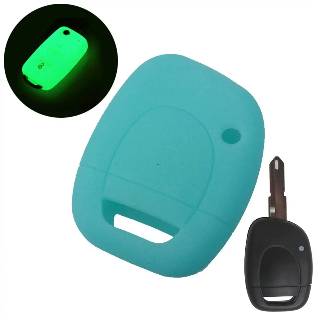 Coque de protection en silicone pour clé de voiture Renault Twingo Clio, 1 bouton, coque de télécommande