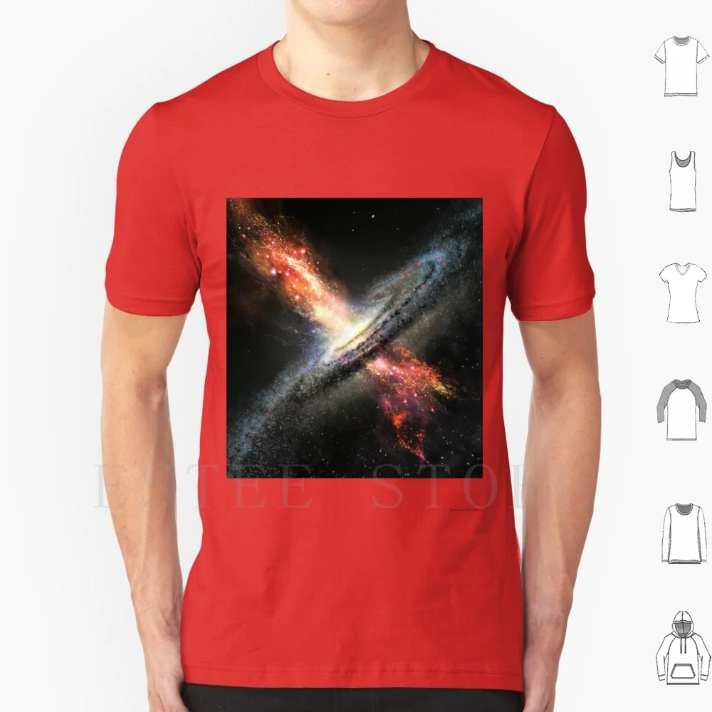 Blackhole Quasar High Quality Image T Shirt DIY Big Size 100% Cotton Blackhole Black Hole Space Galaxy Nebula Universe Milkyway