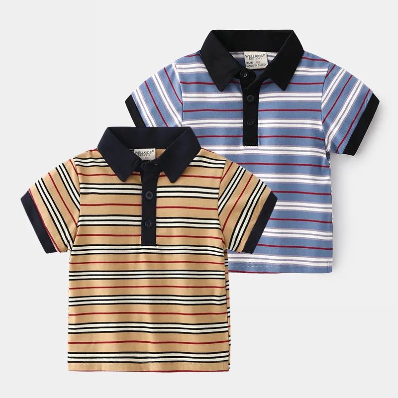 Handsome Boys Polo T-shirts Causal Soft Fabric Shirt Cotton Summer Tops Tees Outfit Kids Clothes