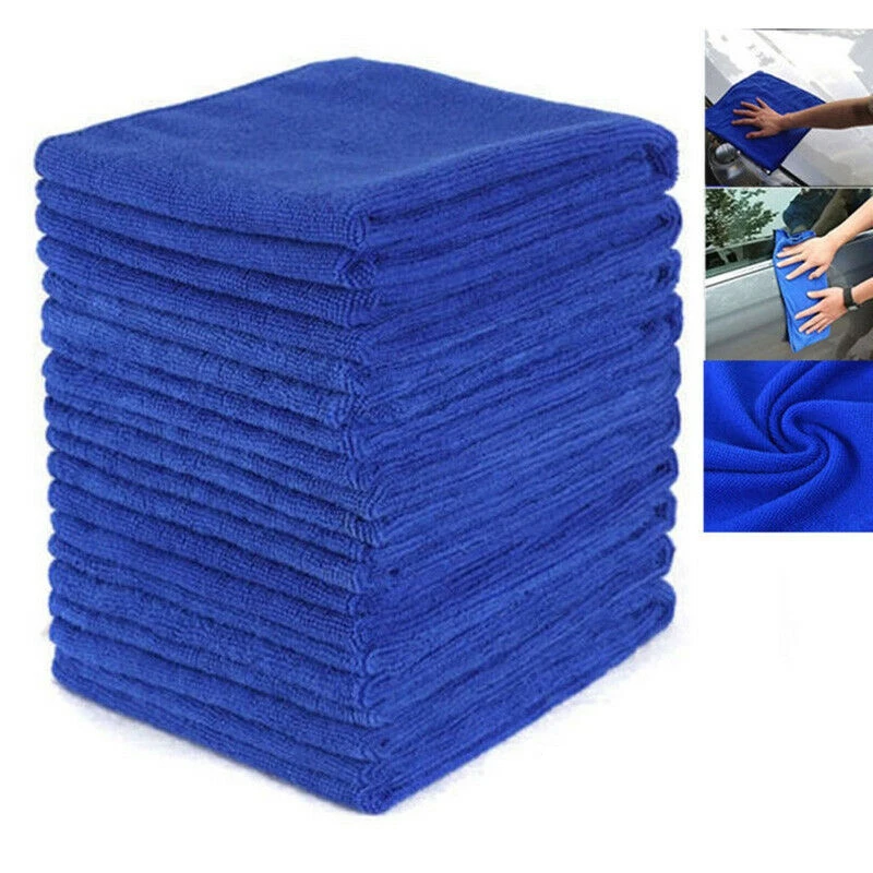 100 Pcs Car No-Scratch Rag Polishing Dust Rags 30cmx30cm Microfiber Cleaning Cloth Towel