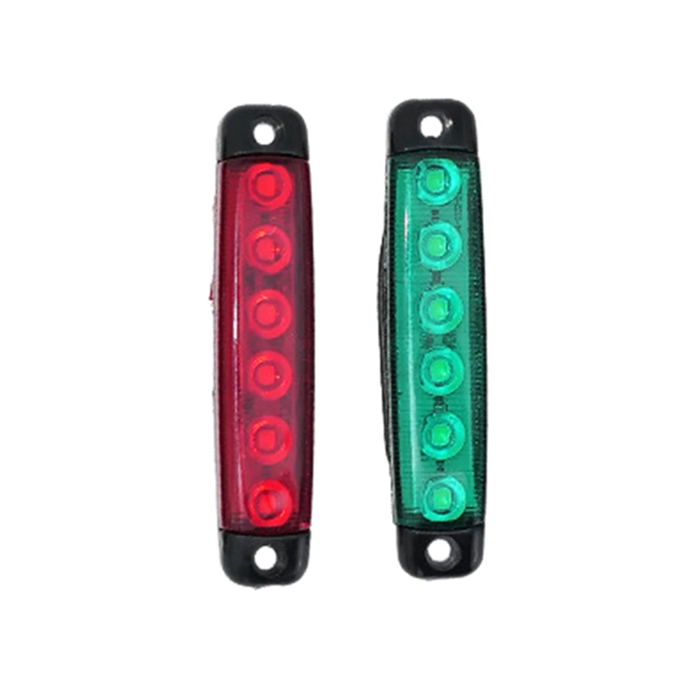 1 conjunto 12v 24v luzes running para o lado do barco lâmpada vermelho verde marinho barco navegação iluminação led sinal