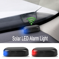 Solar & USB Power Car Alarm Wireless Warning Security Light Simulated Dummy Anti-Theft Caution Lamp LED Flashing for 12V-36V Car