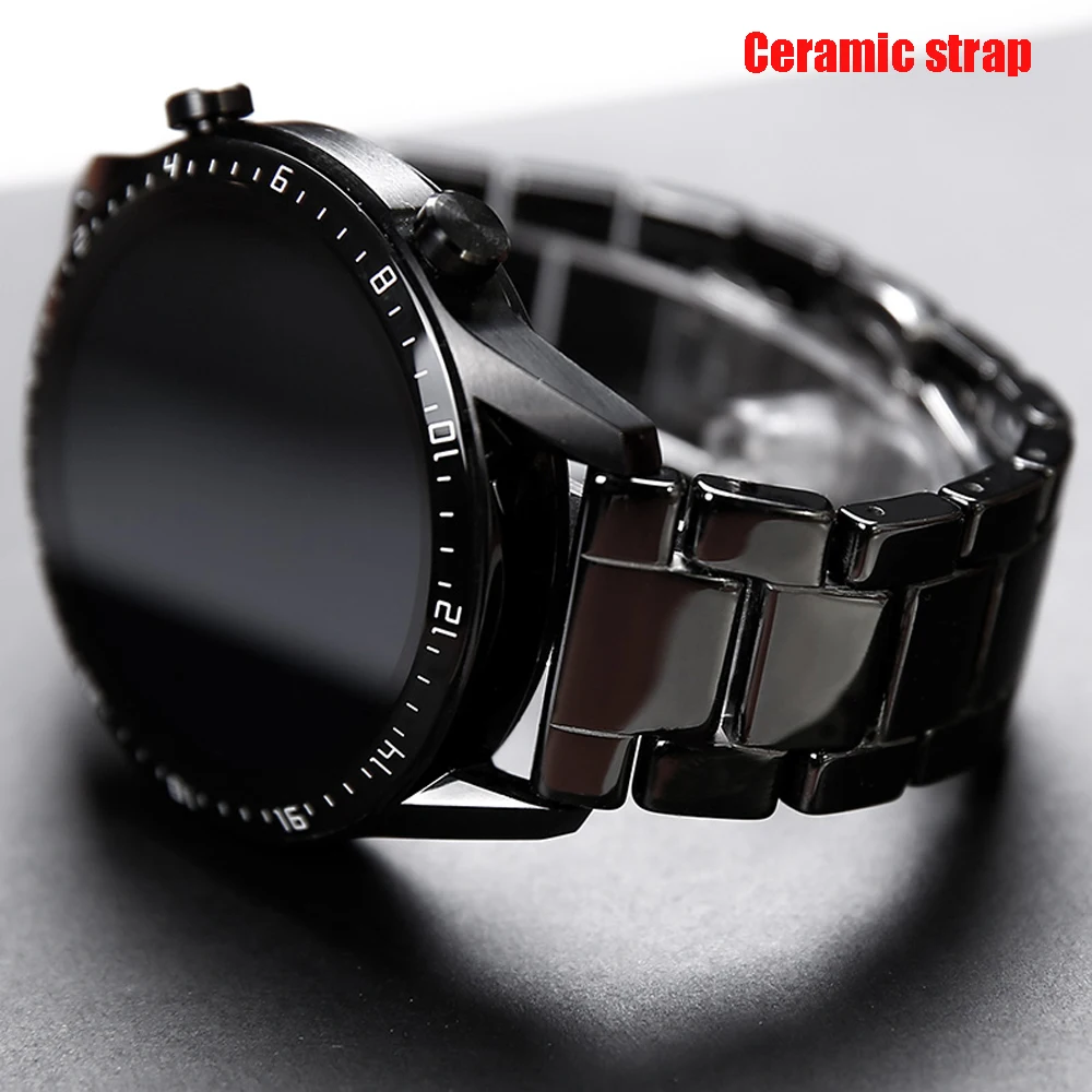 22mm watch band for Samsung Galaxy watch 3 45mm Gear S3 Frontier correa Ceramic bracelet Huawei watch GT 2-2e-pro 46mm straps