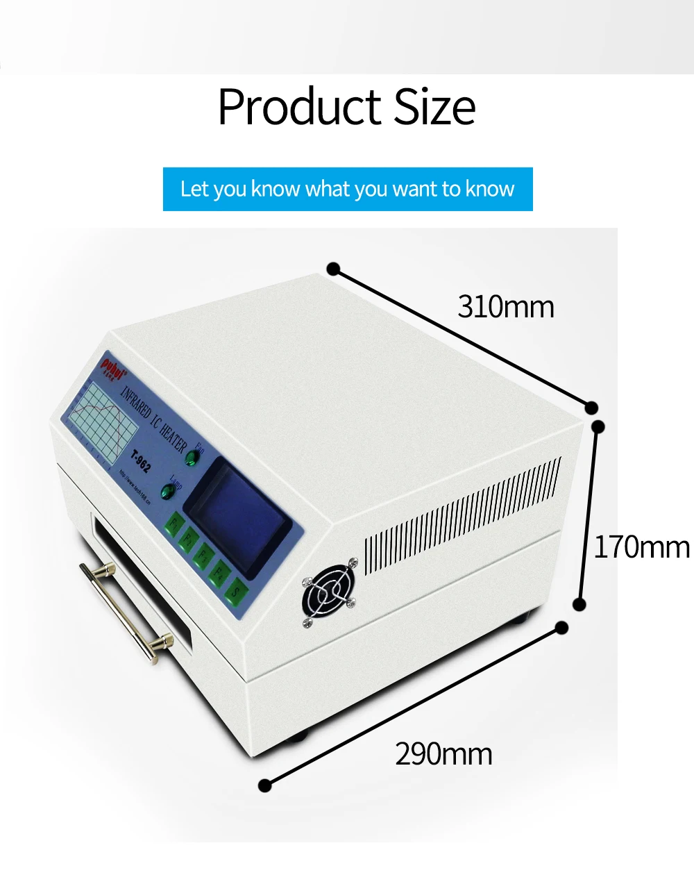 T-962 Infrared IC Heater with smoke channel T962 Desktop Reflow Solder BGA SMD SMT Rework Station T 962