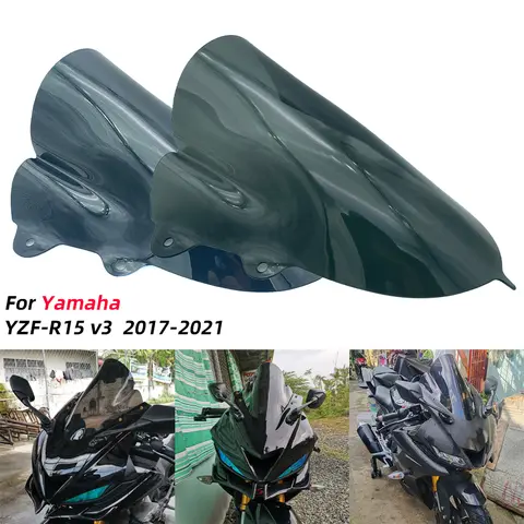 R15 윈드 스크린 액세서리 오토바이 윈드 실드 윈드 스크린 실드 프론트 페어링 YZF-R15 V3 V3.0 YZFR15 2017 2018 2019 2020