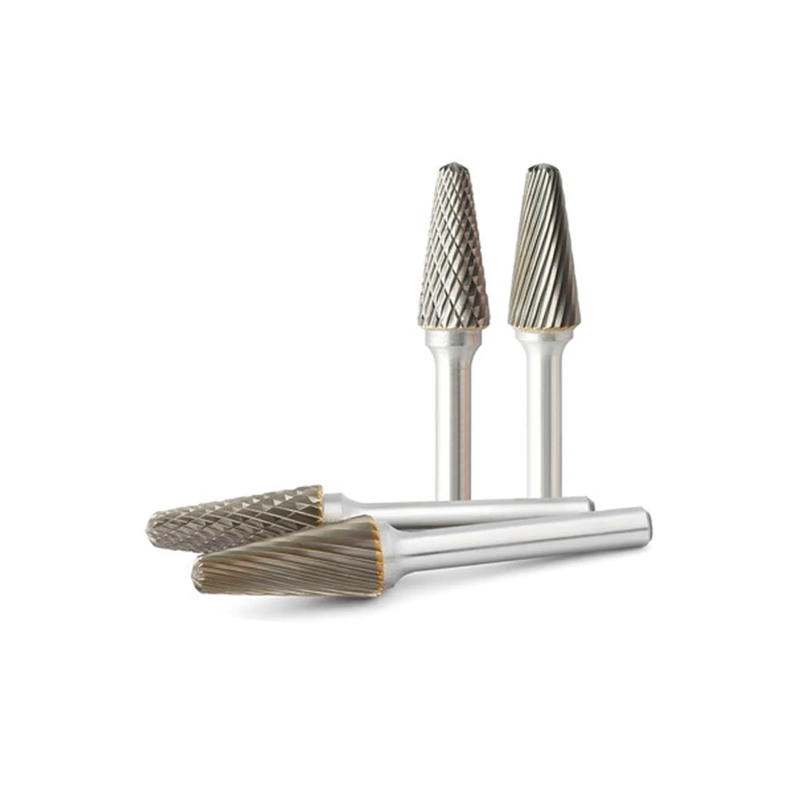 1PCS L-type Carbide Rotary File L LX1228M06 Conical Dome Tungsten Steels Milling Cutter Alloy Grinding Head Engraving Tools 6mm