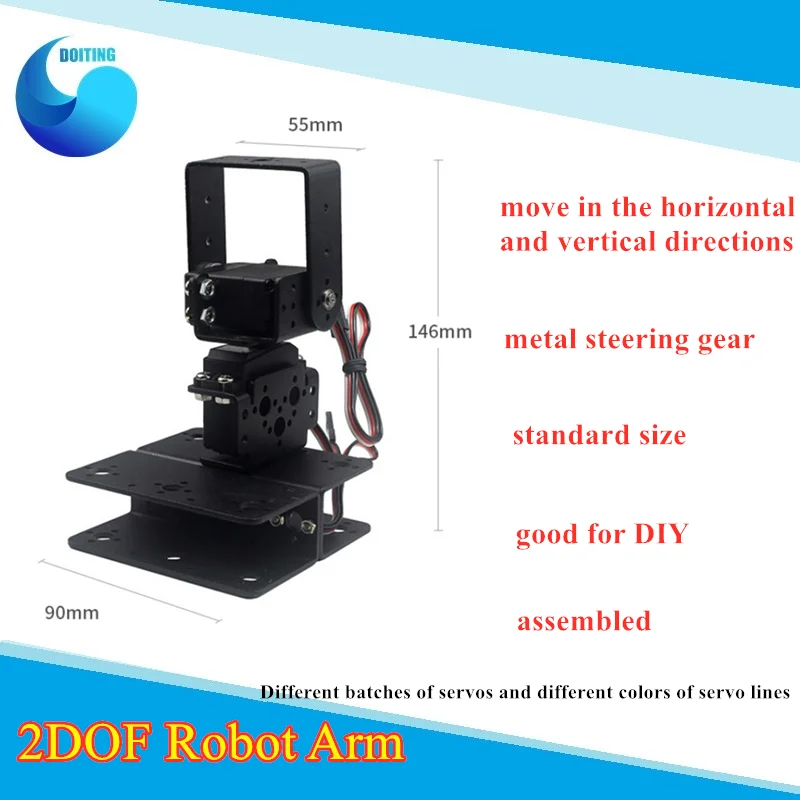 2 DOF Mechanical Arm 2 DOF PTZ Yuntai หมุนแนวนอนและแนวตั้งสําหรับหุ่นยนต์สมาร์ทรถ DIY การแข่งขันสําหรับ Arduino