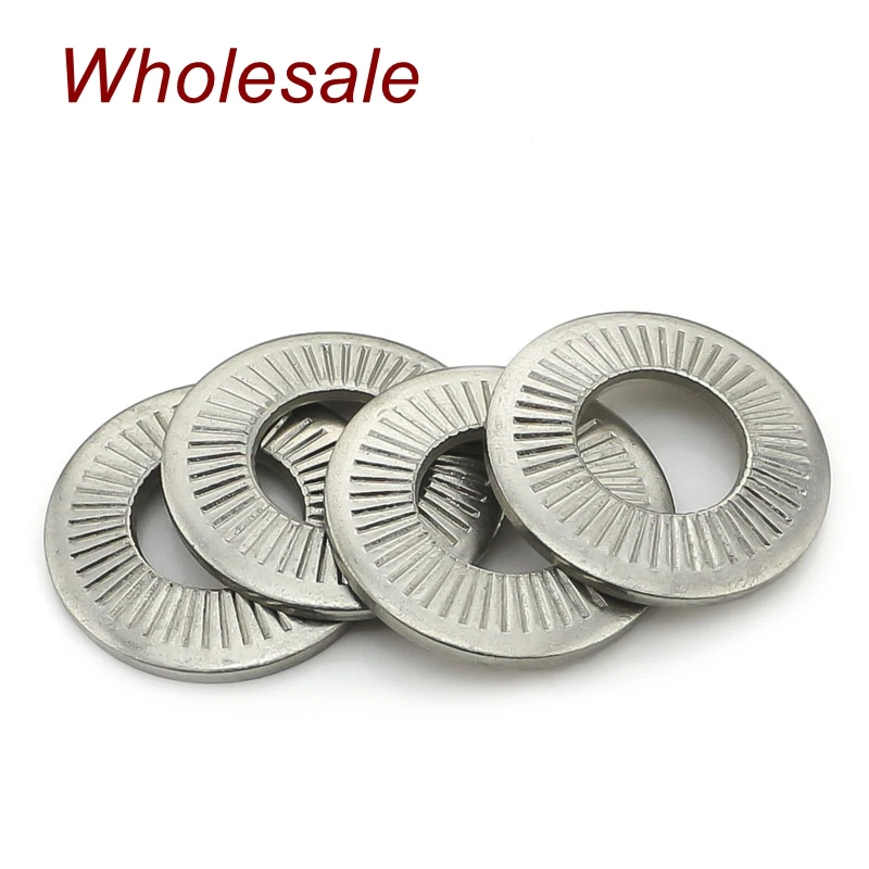 

NFE25 511 Stainless Steel Lock washer wholesale SN70093 serrated conical spring washer M3 M4 M5 M6 M8 M10 M12 M16