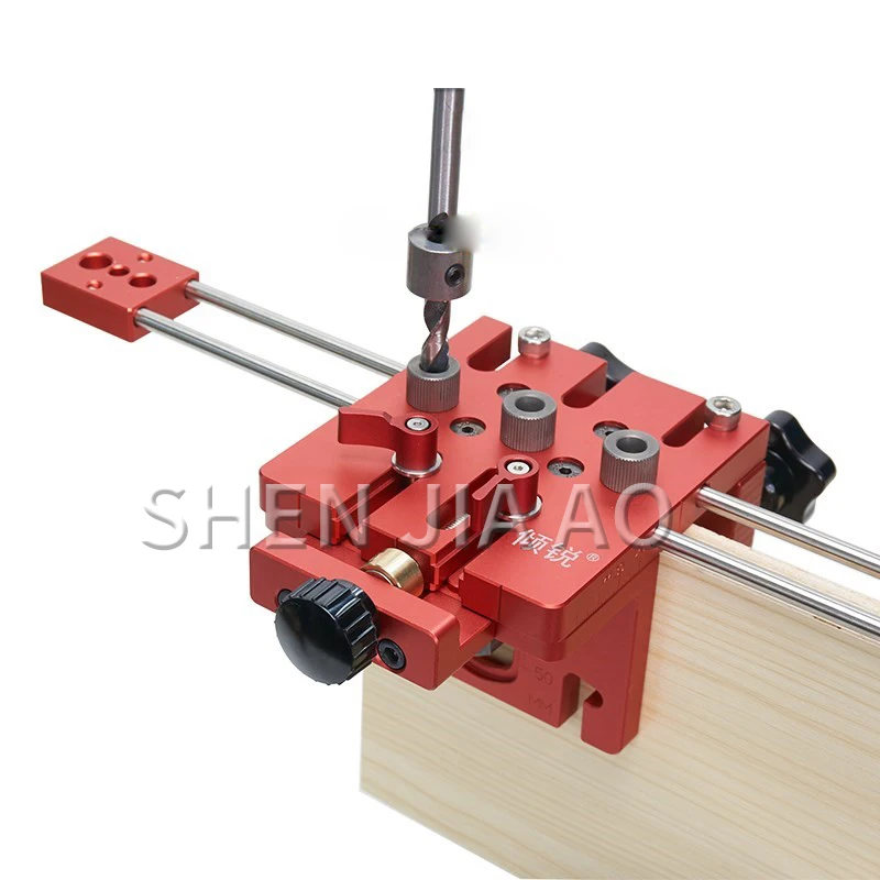 

Woodworking Punch Locator Panel Furniture 3 In 1 Open Drill Punch Machine Round Wood Panel Eccentric Wheel Punch Position Tool