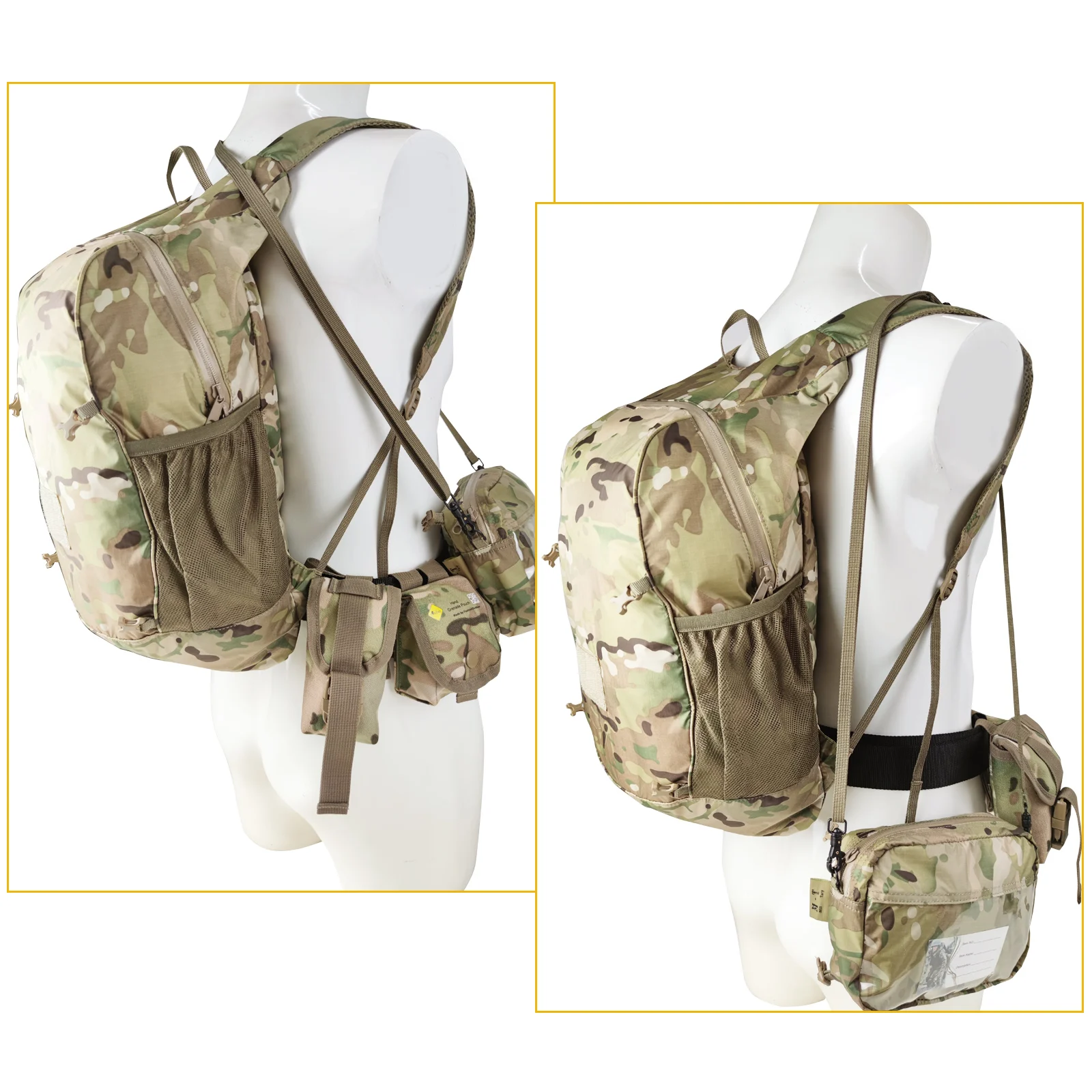 AKmax 30L Ultra Lightweight Fordable & Durable Daypacks with Waist Belt for Women and Men, Camouflage