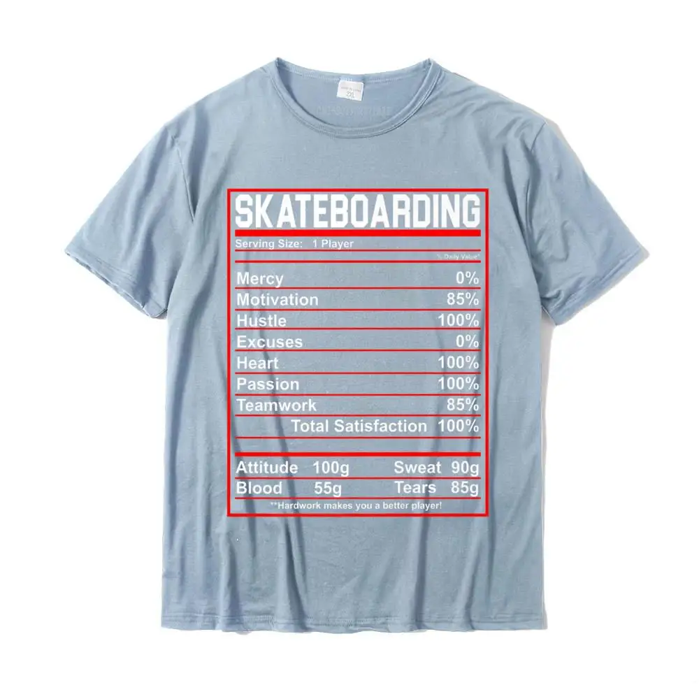 Funny Skateboarding Nutrition Facts Skate Board Premium T-Shirt New Design Men's Top T-Shirts Cotton Tops & Tees Casual