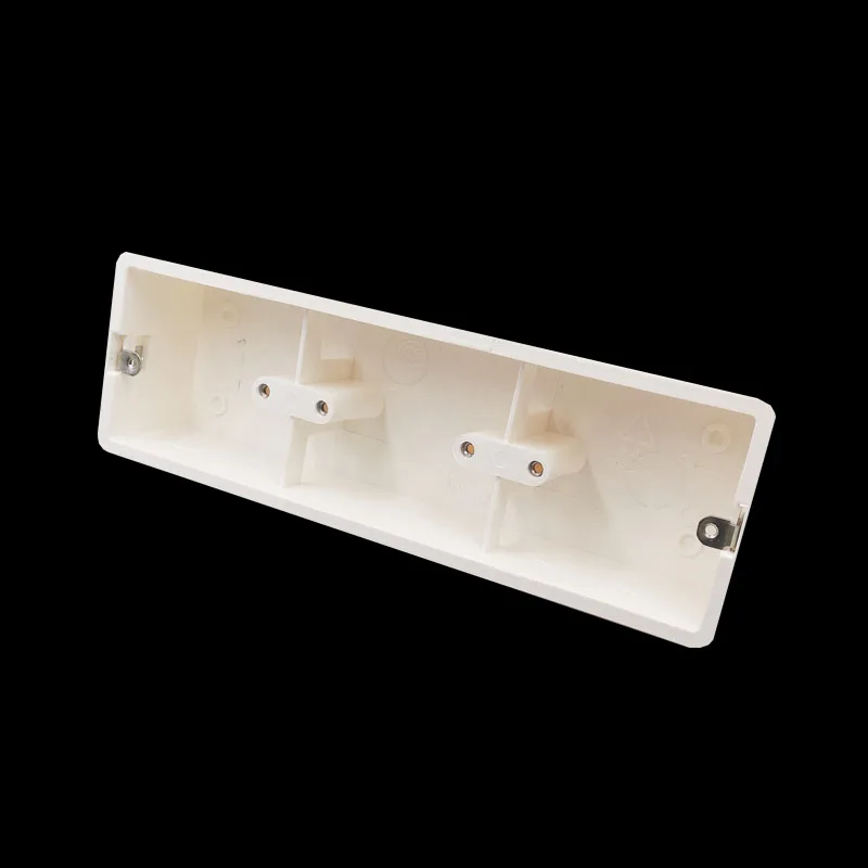 

Home Improvement Type 3*86 Wire Junction Boxes Triple Three Dark Boxes Thicker 254*80*50mm For Wall Socket Switch