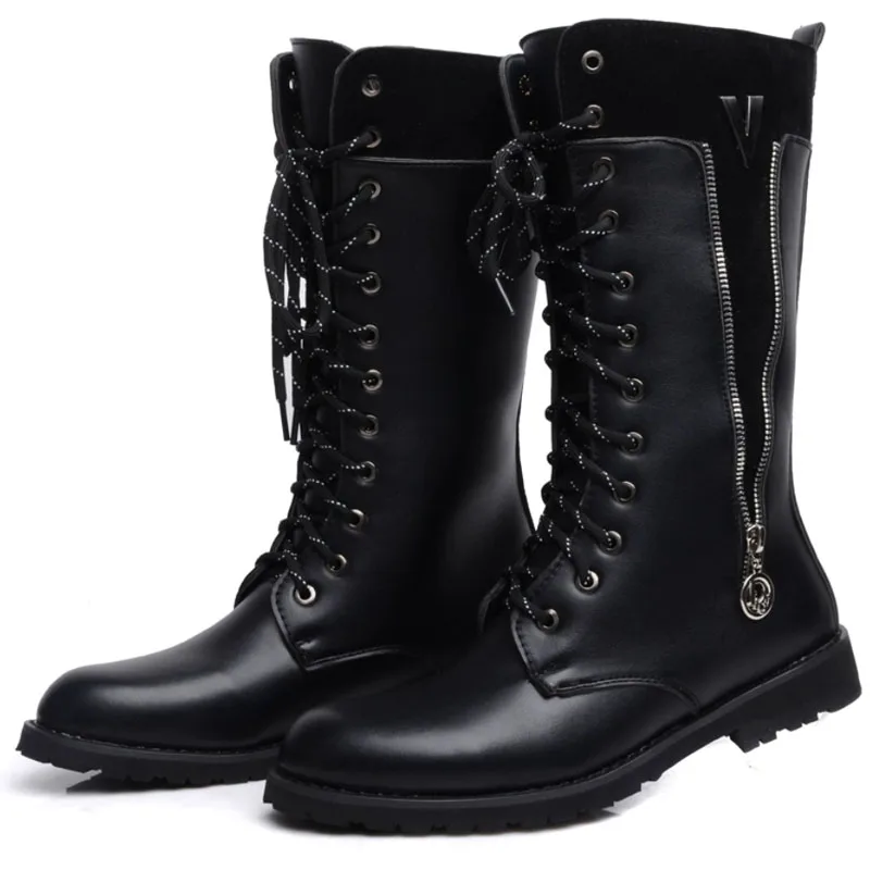 

Motorcycle boots High Men's Boots Winter Boots Zapatos De Hombre Zapatos De Hombre Men Shoes combat boots men botas 46