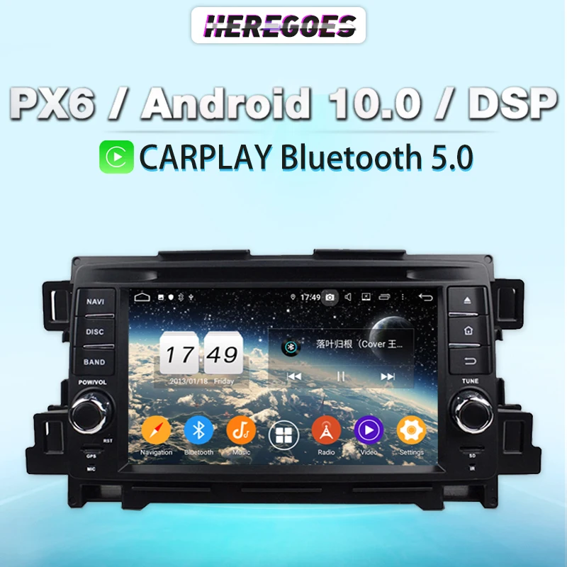 Carplay PX6 DSP Android 10.0 4G+64GB Car Multimedia DVD Player GPS Navigation Stereo Audio Car Radio For Mazda CX-5 2011 2012