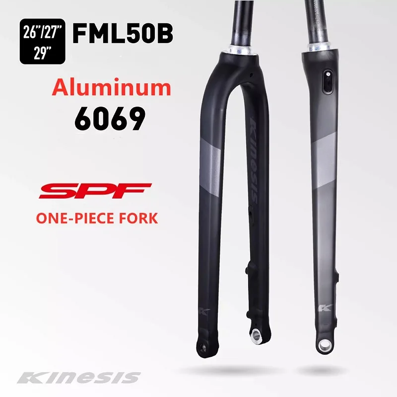 

Kinesis Rigid Fork for Bicycle Mtb 26 Merida Hard Fork Mountain Road Bike 29 Frame 27.5 Tapered Aluminum Disc Brake Axle100*15mm